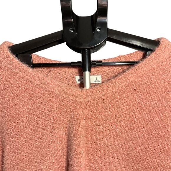 Hollister Pink Lightweight Fuzzy Soft V-neck Sweater Size Large‎ - Picture 2 of 6